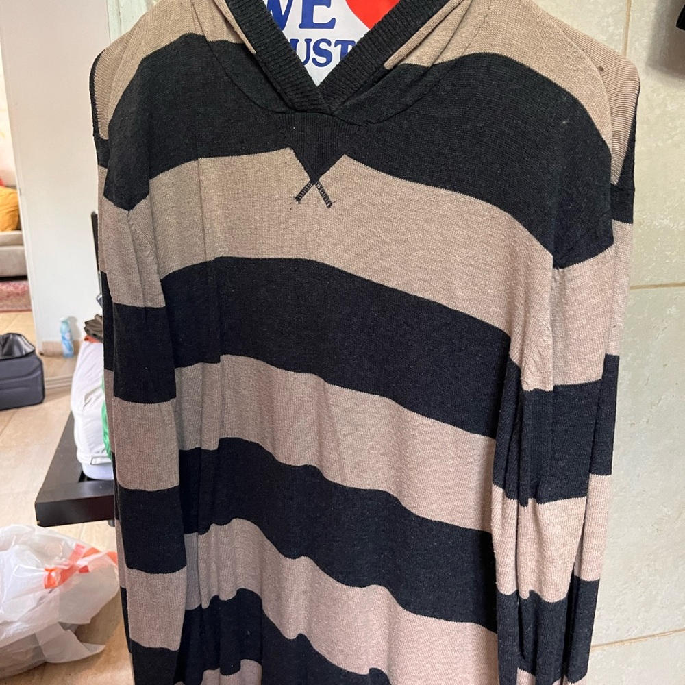 soft striped hoodie